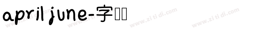april june字体转换